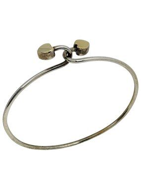 Tiffany & Co Bangle Double Heart Hook Silver Gold Bracelet